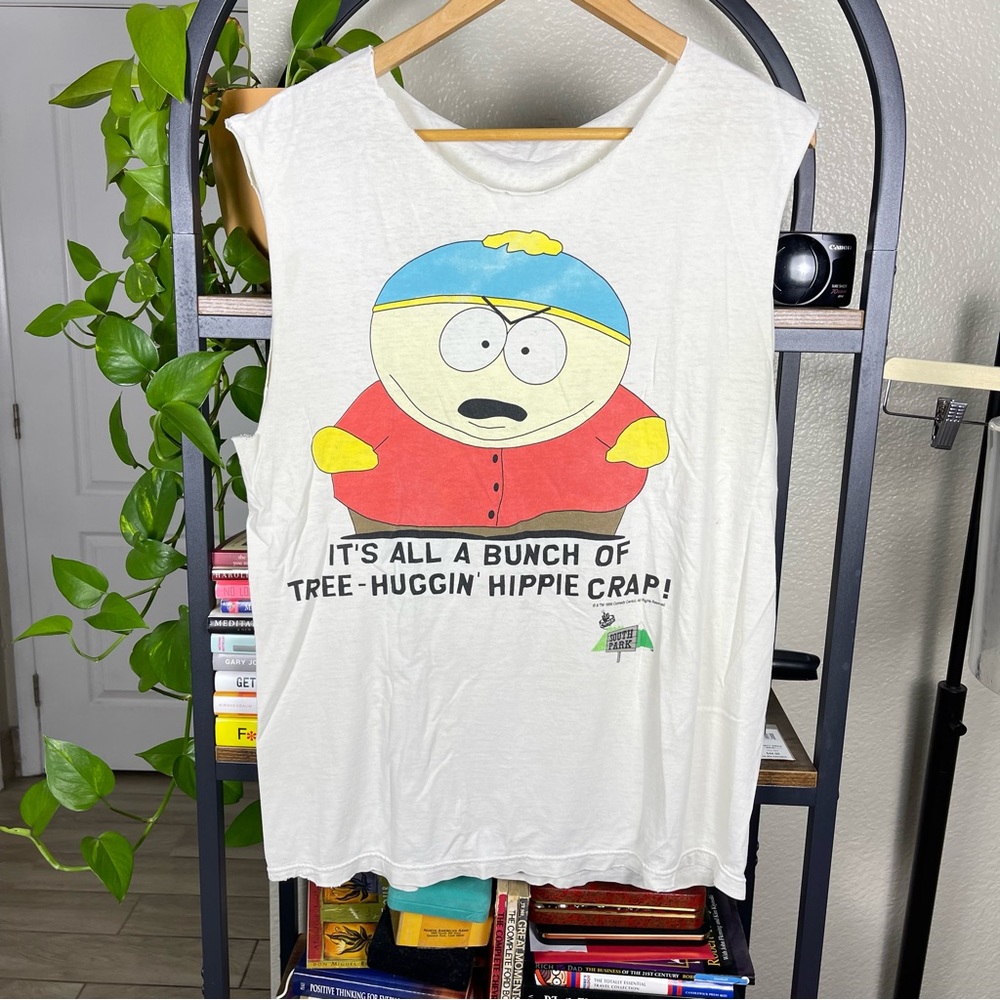 South Park 1998 Vintage Tank Top Mens XL “it’s All tree Huggin Hippie Crap” 90s